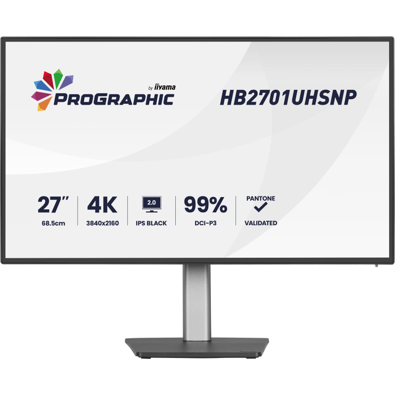 27'' iiyama HB2701UHSNP-B1: IPS, 4K, USB-C Dock, HAS