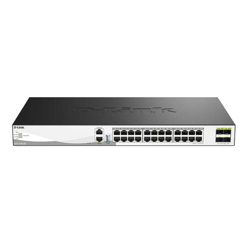 D-Link DXS-3130-28/E 28-Port 10G Multi-Gigabit Layer 3 Stackable Managed Switch with 25G Uplinks