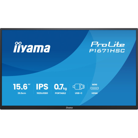 16'' iiyama P1671HSC-B1: IPS, FHD, USB-C, portable