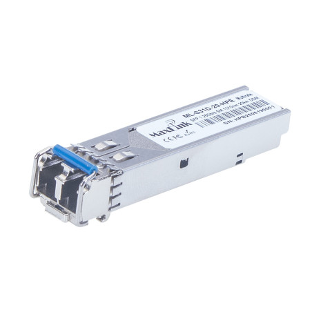 MaxLink 1.25G SFP optický modul HP, SM, 1310nm, 20km, 2x LC konektor, DDM, HPE kompatibilný