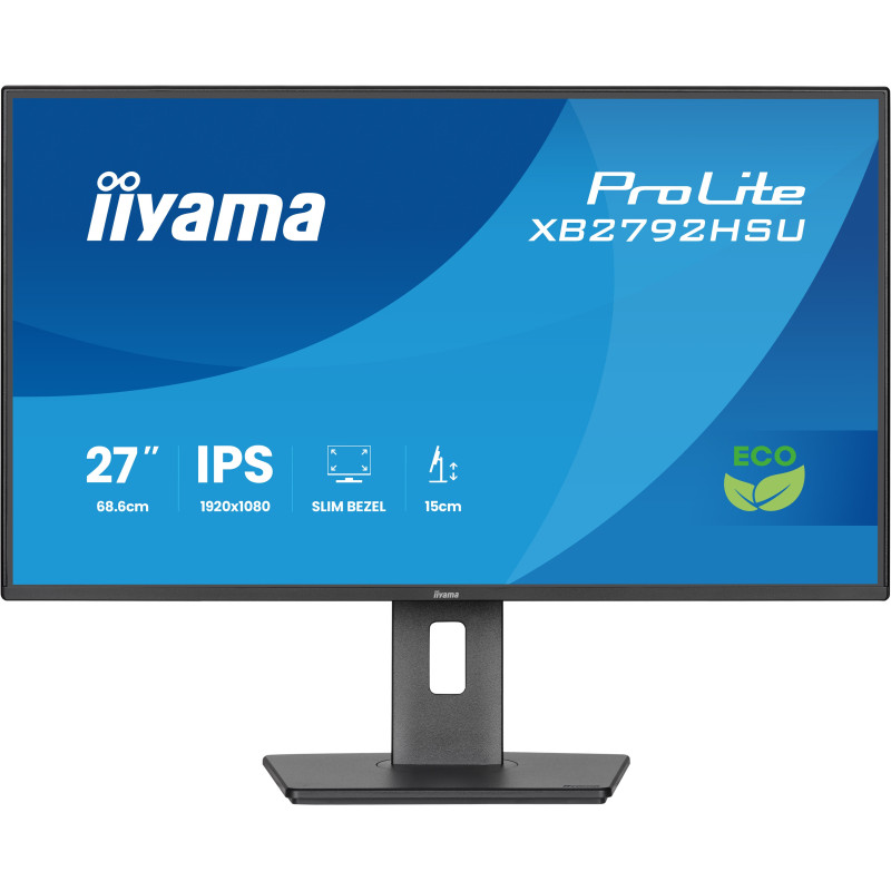 27'' iiyama XB2792HSU-B1: IPS, FHD, HDMI, DP, zelená, HAS