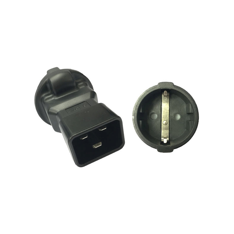 PremiumCord Adaptér IEC C20 M - SCHUKO CEE 7/3 F