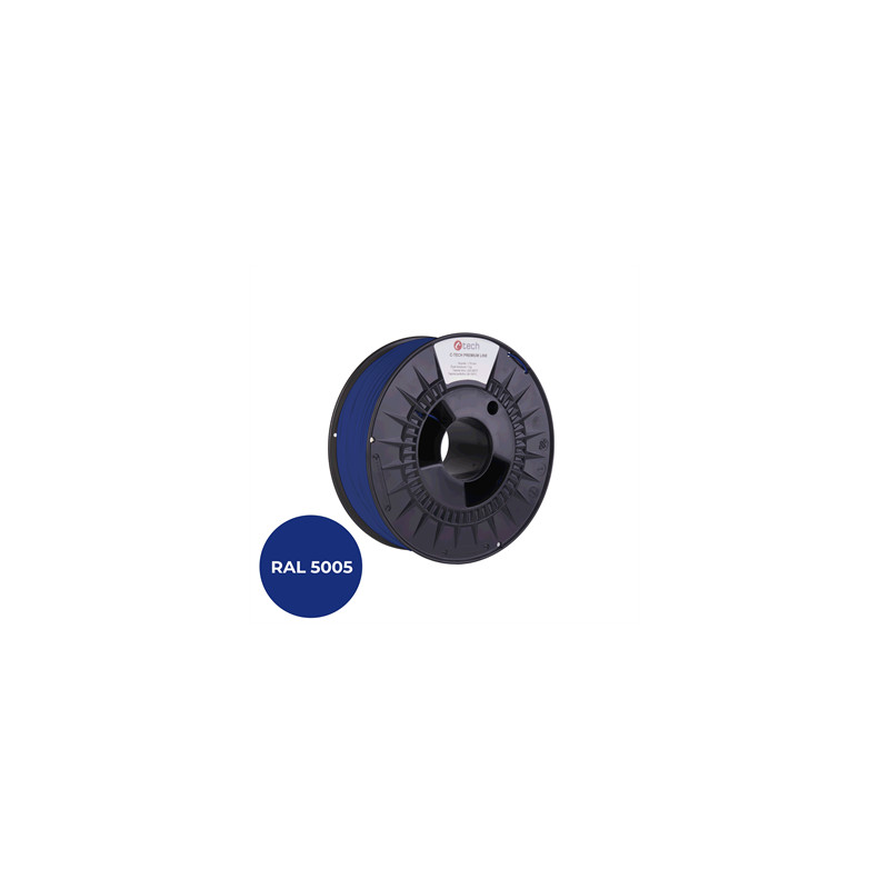 Filament C-TECH PREMIUM LINE, TPU 90A, flexibilný, signálny modrá, RAL5005, 1,75mm, 1k