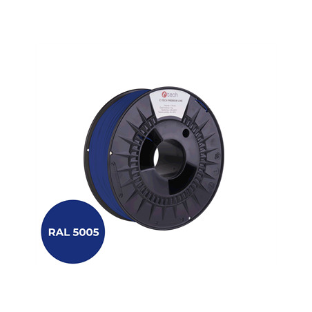 Filament C-TECH PREMIUM LINE, TPU 90A, flexibilný, signálny modrá, RAL5005, 1,75mm, 1k