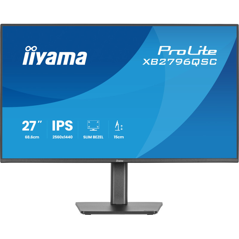 27'' iiyama XB2796QSC-B1: IPS, QHD, HDMI, USB-C, HAS