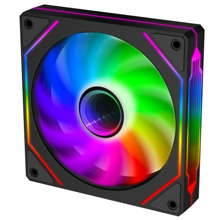 EVOLVEO 120UX-M, ventilátor, 120mm, 4pin molex, ARGB, master, čierny