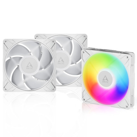 ARCTIC P14 Pre A-RGB (biela) (3pack) - 140mm A-RGB PWM ventilátor s rozdeľovačom káblov