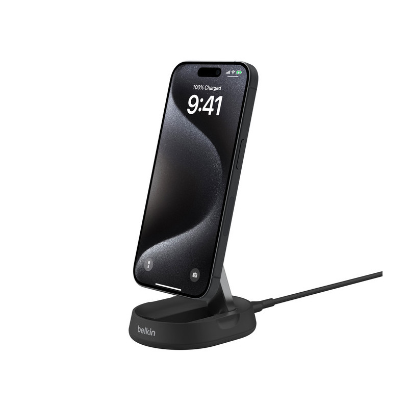 Belkin Pro Convertible Qi2, 15W stojan, čierny