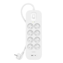 Belkin SURGE 8OT 900J, 18W, USB A+C, Pol