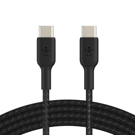 BELKIN kábel opletaný USB-C - USB-C, 1m, čierny