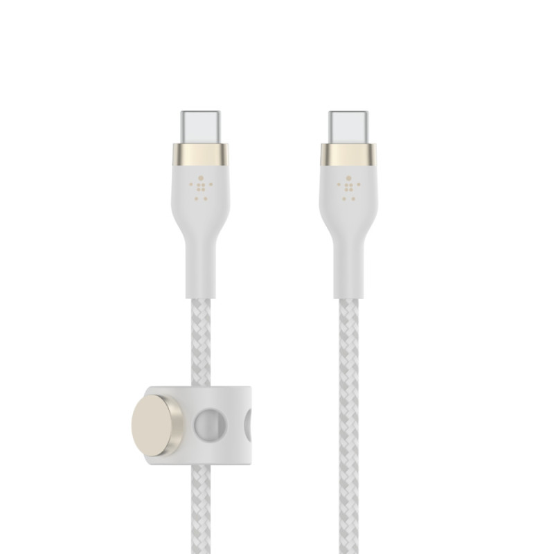 Belkin kábel USB-C s konektorom USC-C,3M biely pletený