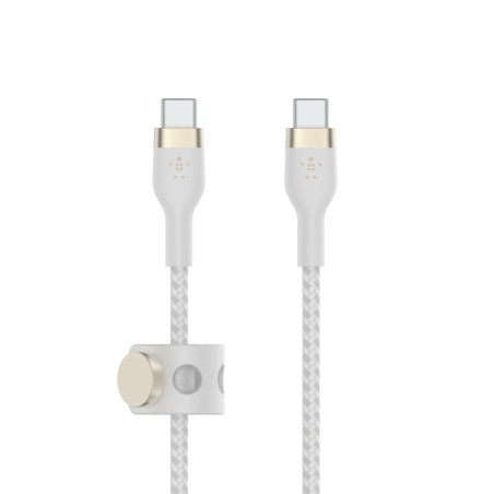 Belkin kábel USB-C s konektorom USC-C,3M biely pletený