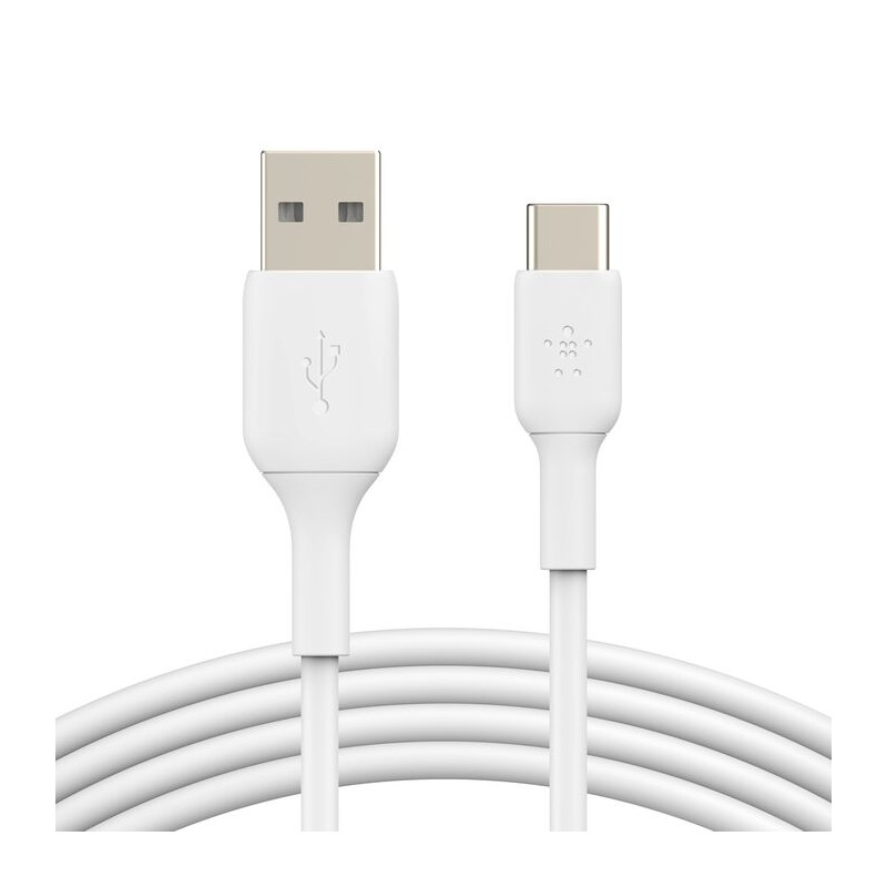 BELKIN BOOSTCHARGE PVC kábel USB-A/USB-C 2m biely