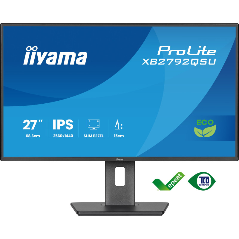 iiyama ProLite/XB2792QSU-B1/27''/IPS/QHD/120Hz/3ms/Čierna/3R
