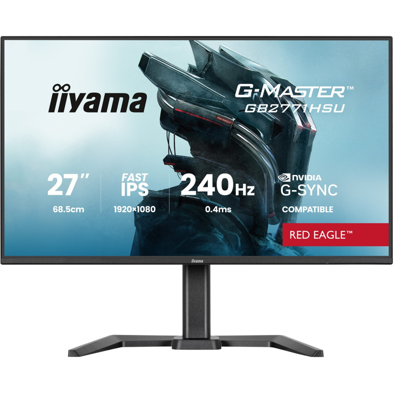 iiyama G-Master/GB2771HSU-B1/27''/IPS/FHD/240Hz/0,4ms/Čierna/3R