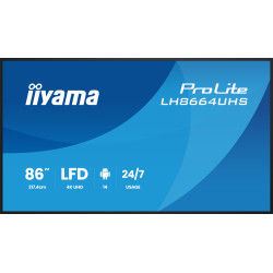 86'' iiyama LH8664UHS-B3AG: IPS, 4K, ANDR 14,24/7