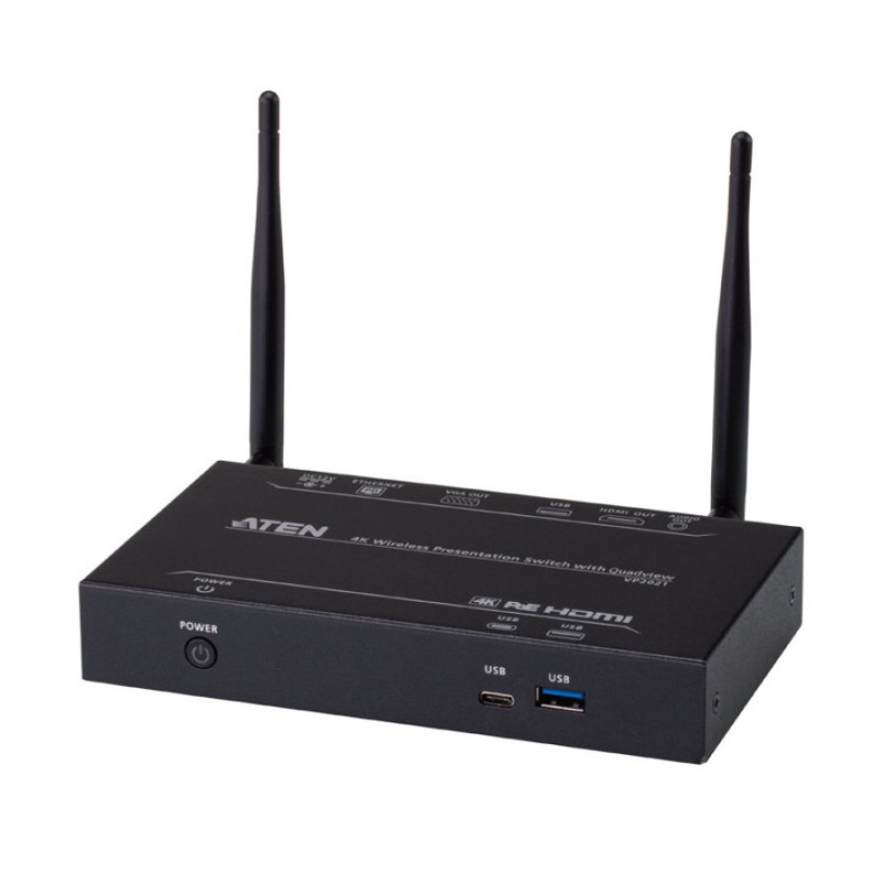 ATEN 4K Bezdrôtový prezentačný prepínač, QuadView