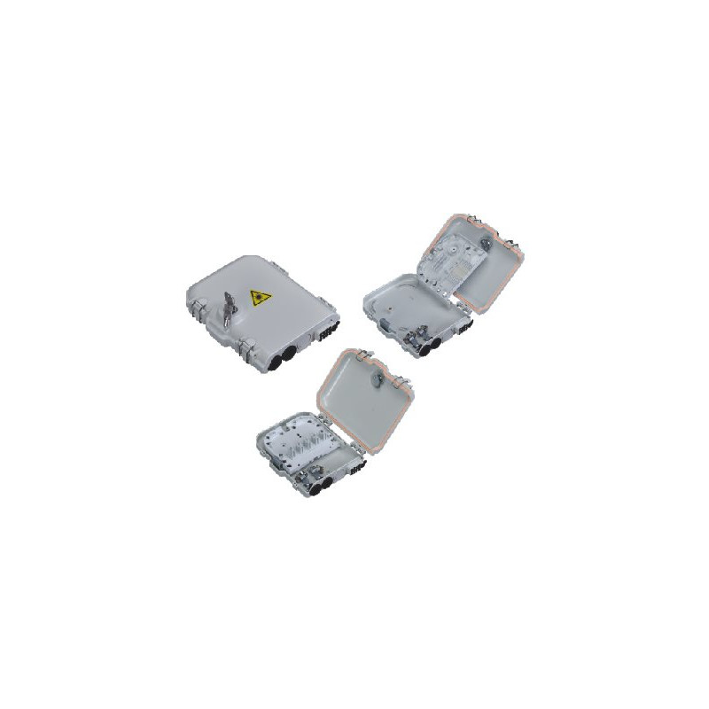 FTTH Box malý, 8xSC, LC, E2000, plast, IP65