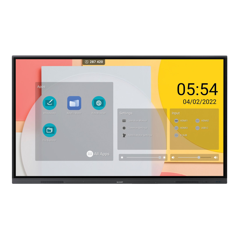 65'' LED SHARP PN-L652B,3840x2160,16/7,400cd,touch