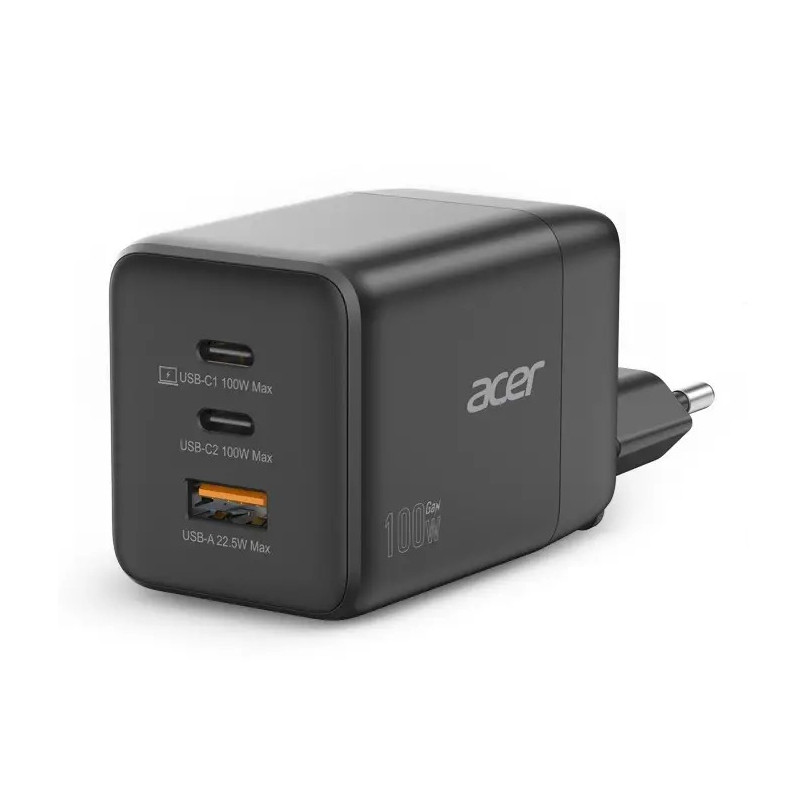 Acer GAN Charger, 2xUSBC-1xUSBA,black