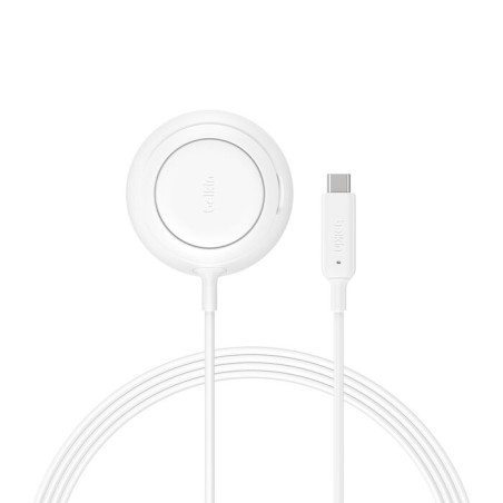 BELKIN ULTRACHARGE Qi2 25W podložka so stojanom bez adaptéra biela