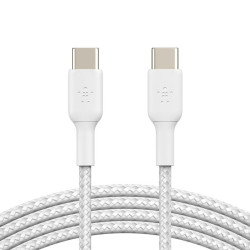 BELKIN BOOSTCHARGE USB-C kábel opletaný 2m biely