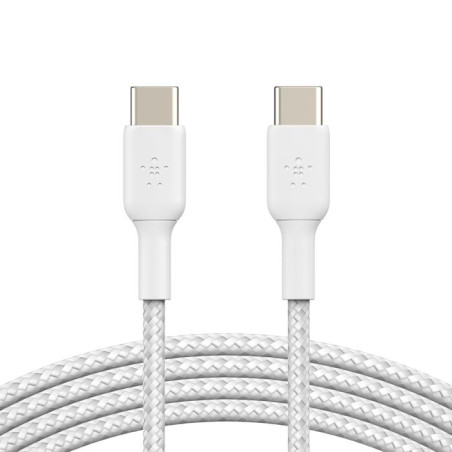 BELKIN BOOSTCHARGE USB-C kábel opletaný 2m biely