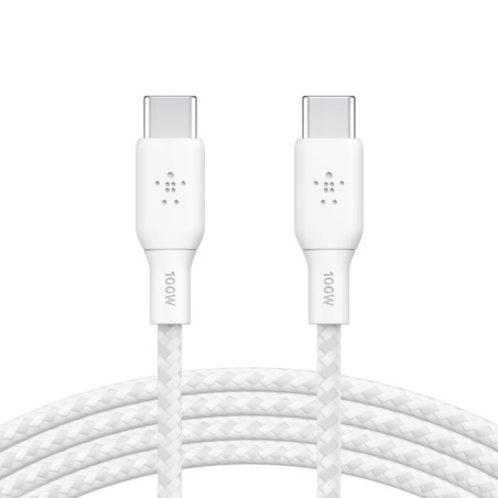 BELKIN BOOSTCHARGE 100W USB-C opletaný 3m biely