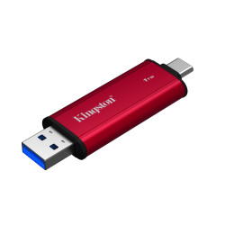 Kingston Dual Portable/1TB/SSD/Externá/Červená/5R