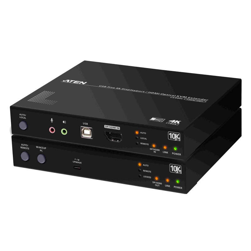 ATEN Optický KVM extender, DP/HDMI True 4K @ 60Hz