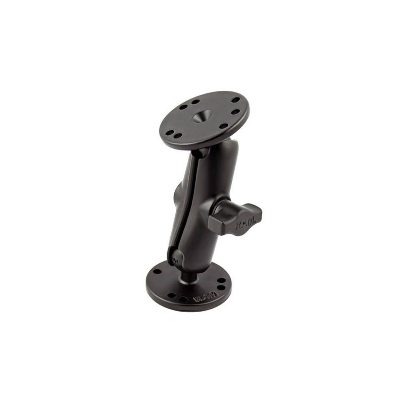 RAM zostava - stredné rameno s dvoma okrúhlymi základňami 2,5'' a guľovým kĺbom 1''