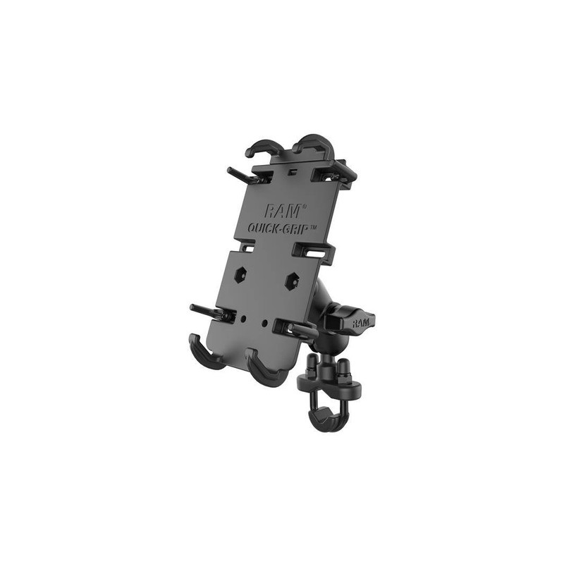 UNPKD RAM QUICK-GRIP XL PHONE HOLDER FOR LARGER DEVICES WITH SHORT ARM AND U-BOLT