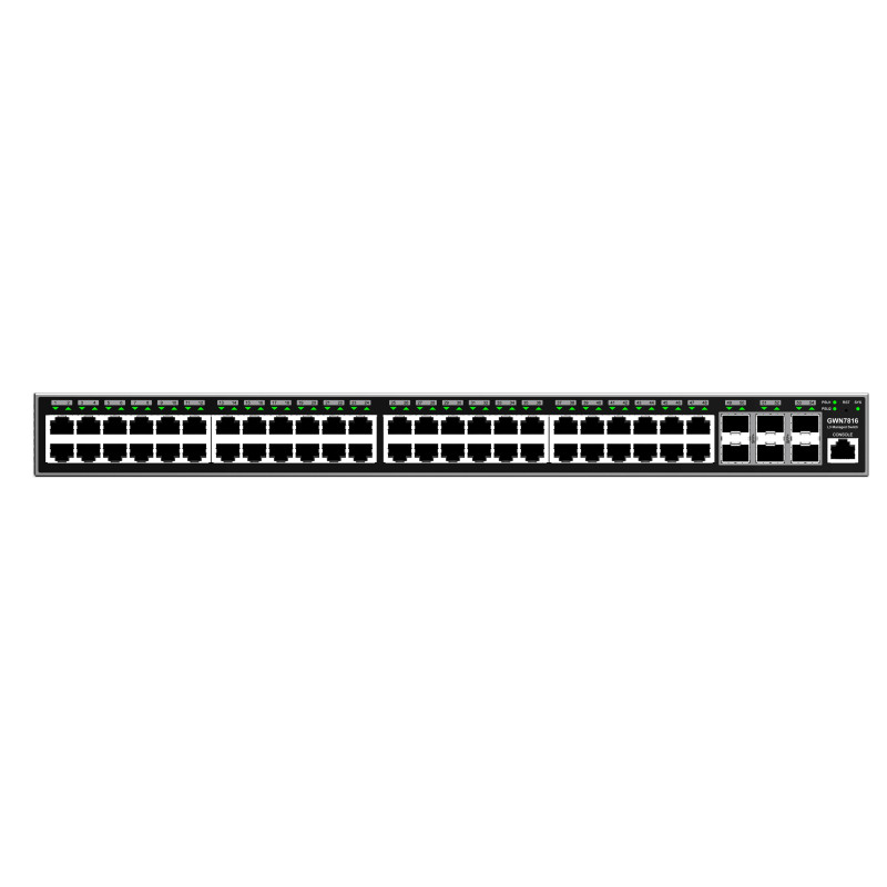 Grandstream GWN7816 L3 Managed Network Switch, 48 portov / 6 SFP+, VLAN, DHCP, Stacking