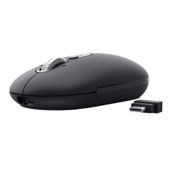 Trust Seron Slim/Kancelárska/Optická/3 200 DPI/USB+BT/Čierna