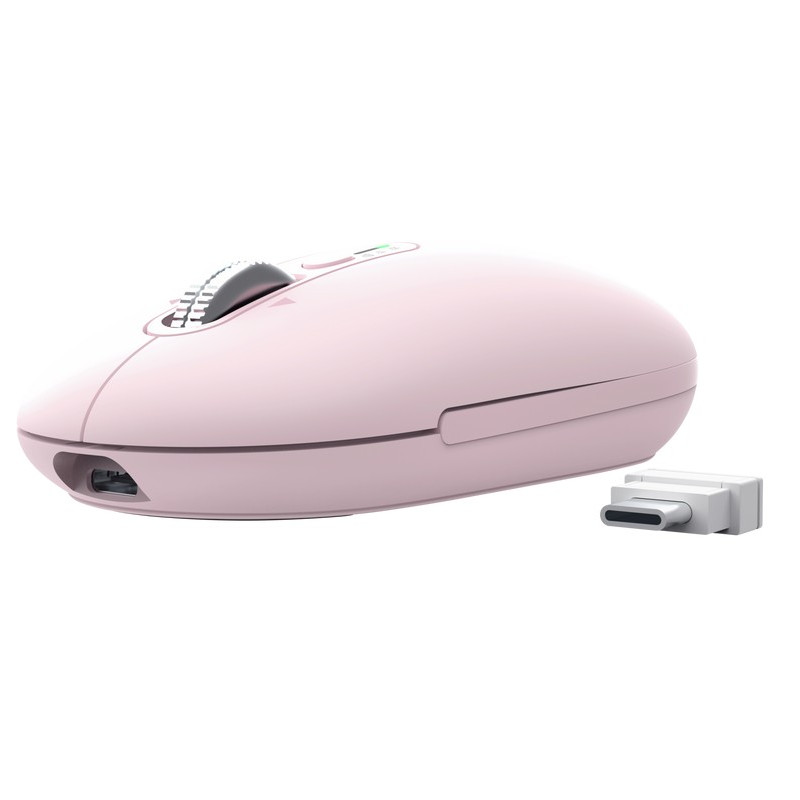 Trust Seron Slim/Kancelárska/Optická/3 200 DPI/USB+BT/Ružová