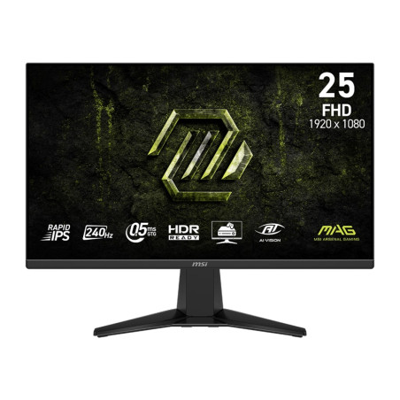 MSI MAG/255F X24/24,5''/IPS/FHD/240Hz/0,5ms/Čierna/3R