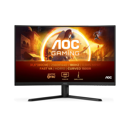 AOC Gaming/CQ32G4VE/31,5''/VA/QHD/180Hz/1ms/Black/3R