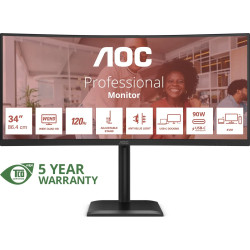 AOC/CU34E4CV/34''/VA/wQHD/120Hz/4ms/Čierna/5R
