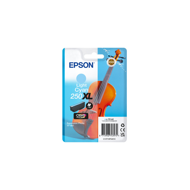 Epson Singlepack Light Cyan 250XL ink