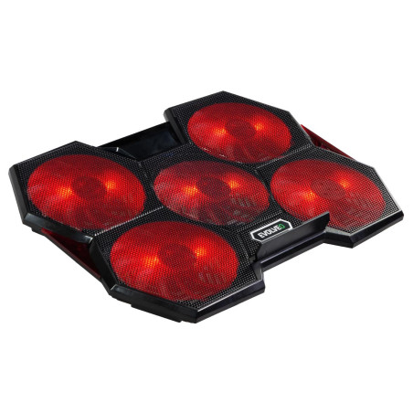 EVOLVEO Ania 14, chladiaca podložka pre notebook, 5x ventilátor, červené podsvietenie
