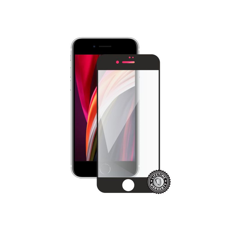 Screenshield APPLE iPhone SE 2020/2022 Tempered Glass protection (full COVER black)