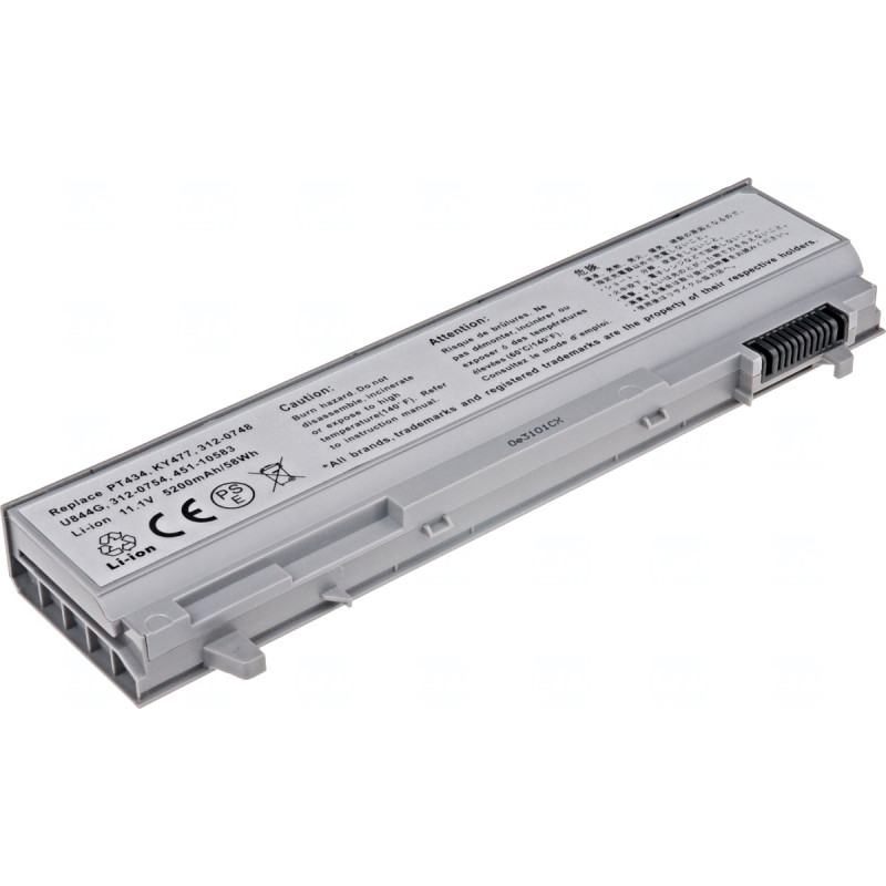Batéria T6 Power pre Dell Latitude E6400, E6410, E6500, E6510, Precision M4400, 5200mAh, 58Wh, 6cell