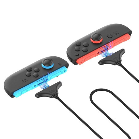 iPega SW2119A Nabíjací kábel (3m, 2ks) pre JoyCon Ovládače Nintendo Switch 2 Red/Blue