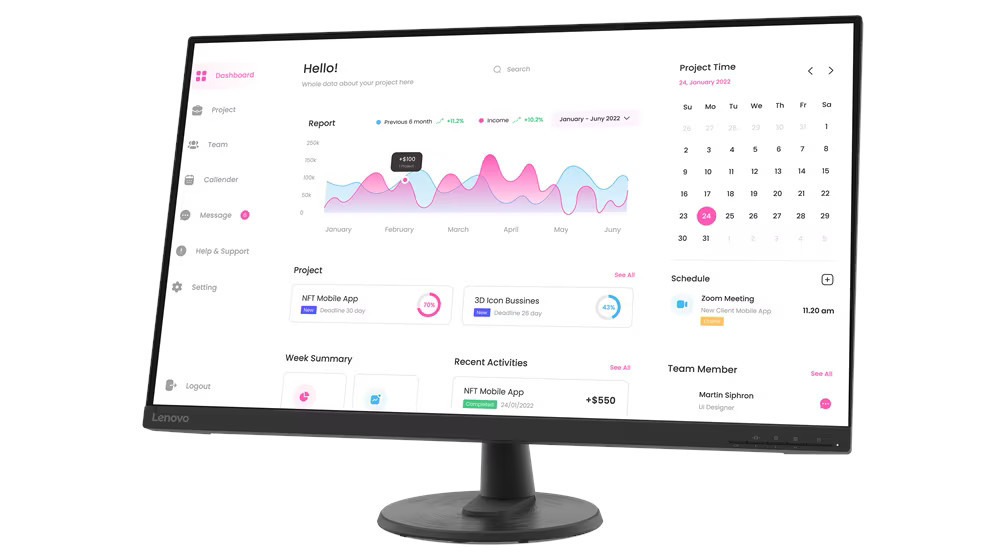 Lenovo D32-40/31,5''VA/1920x1080/3000:1/60Hz/4ms