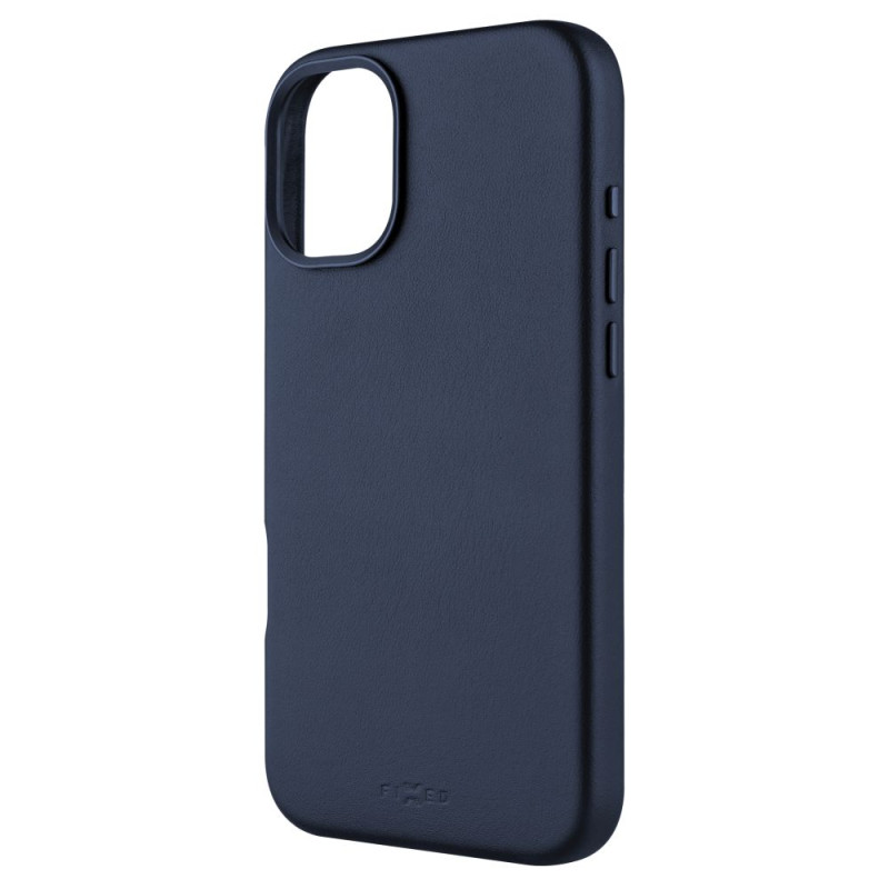 FIXED MagLeather kožený kryt iPhone 16+ modrý