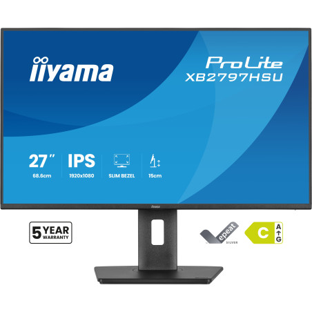 27'' iiyama X2797HSU-B1: IPS, FHD, HDMI, DP, HAS, repro