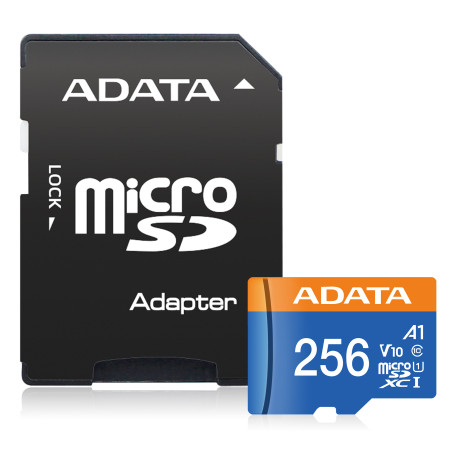 Adata/Micro SDXC/256GB/UHS-I U1 / Class 10/+ Adaptér