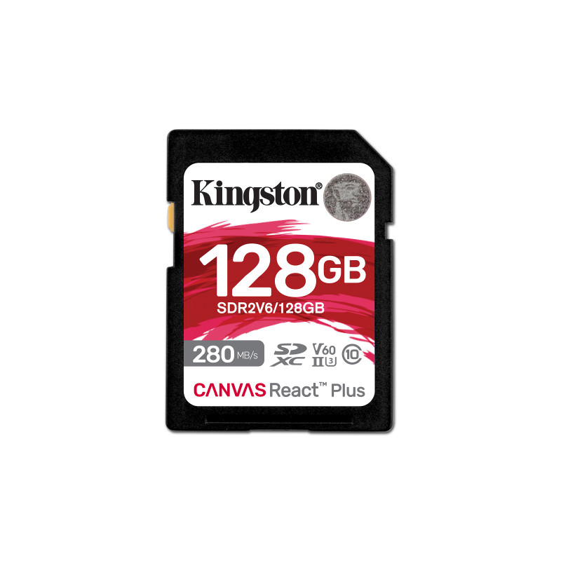 Kingston Canvas React Plus/SDHC/128 GB/UHS-II U3 / Class 10