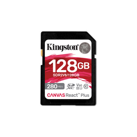 Kingston Canvas React Plus/SDHC/128 GB/UHS-II U3 / Class 10