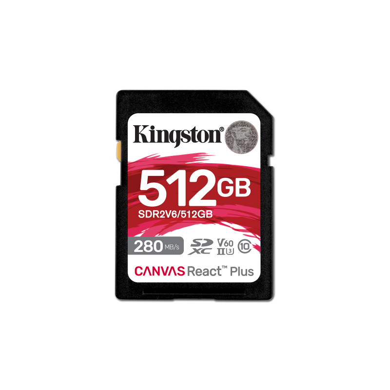 Kingston Canvas React Plus/SDHC/512 GB/UHS-II U3 / Class 10